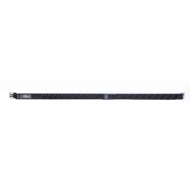 18 Outlets Germany 1U Surge Protection Hot Swappable RS485 Metered Rack PDU