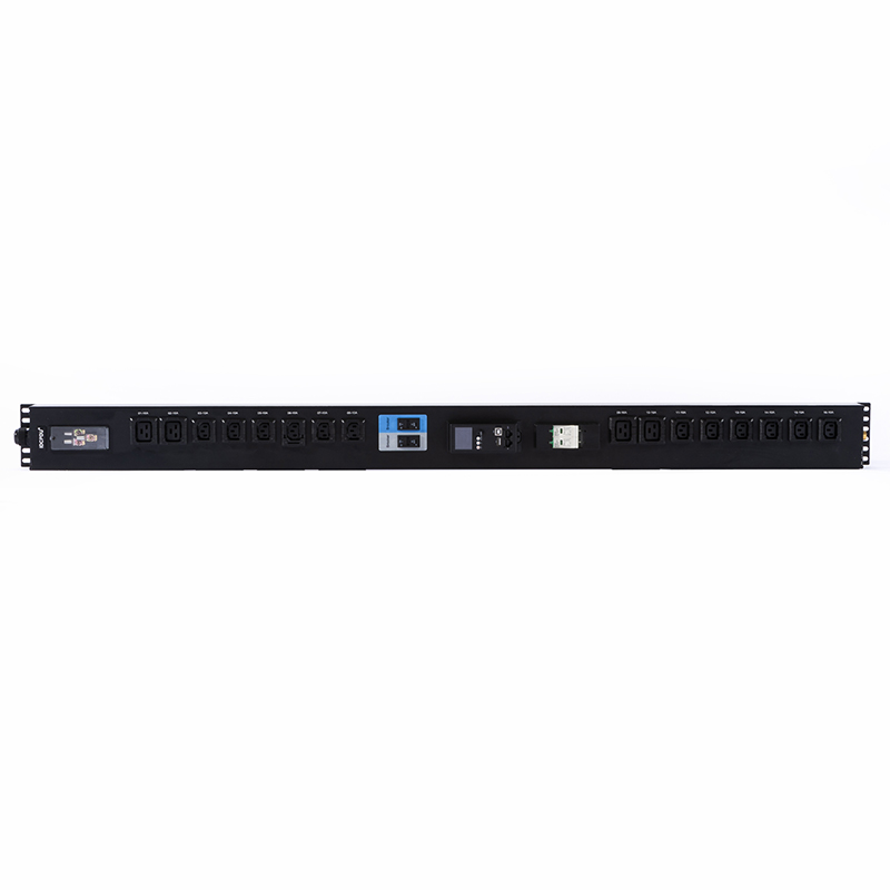 16 Outlets IEC C13 IEC C19 Lockable Socket Buckle equipped 2.5U Hot Swappable Surge Protection Vertical Modbus-RTU RS485 metered Rack PDU