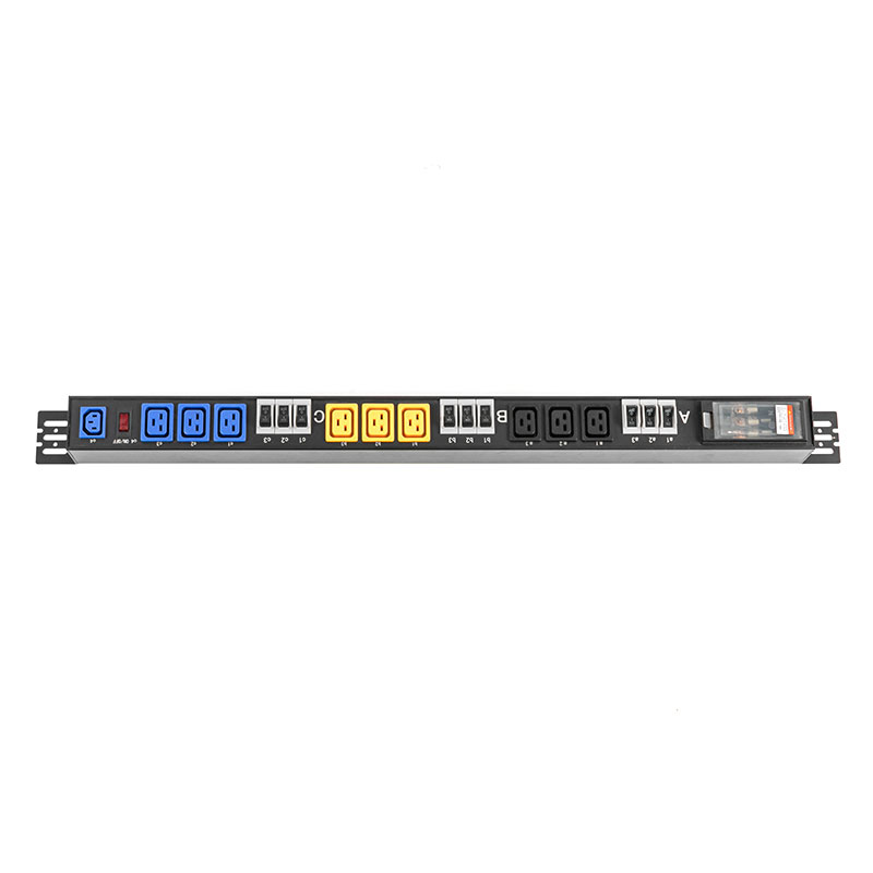 3-Phase 10-Outlet C13 C19 Vertical Breaker Overload Protection Switched Rack Pdu