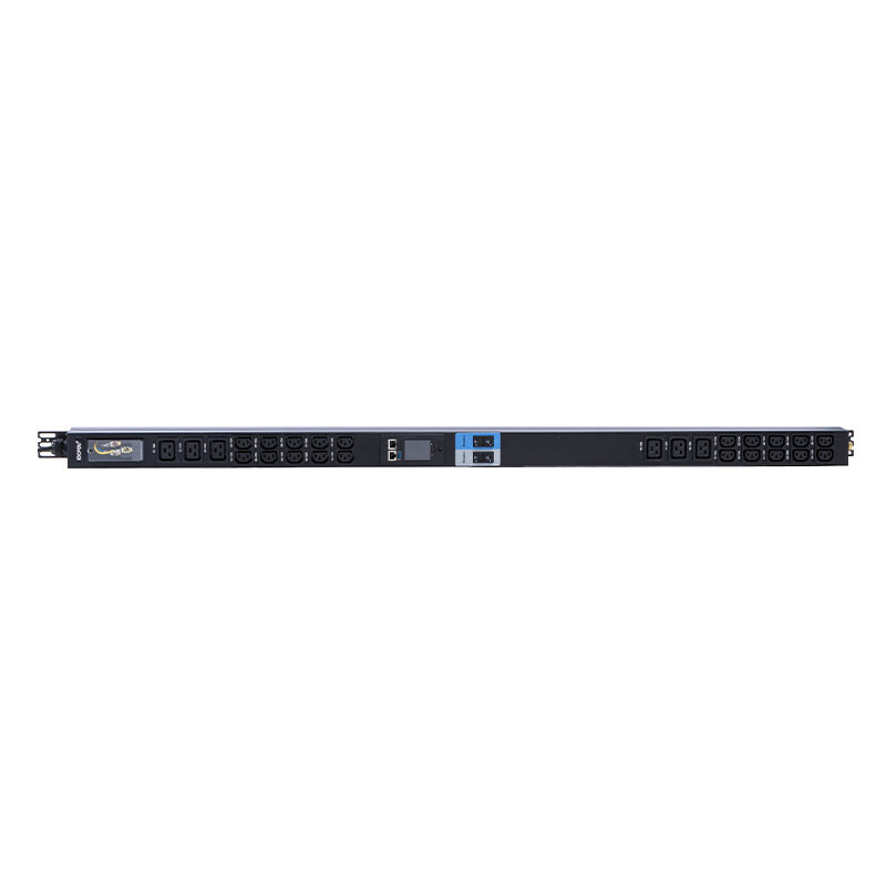 TCP/IP Intelligent Rack PDU 26 Outlets IEC C13 /C19 1.5U Liquid Magnetic Circuit Breaker Vertical