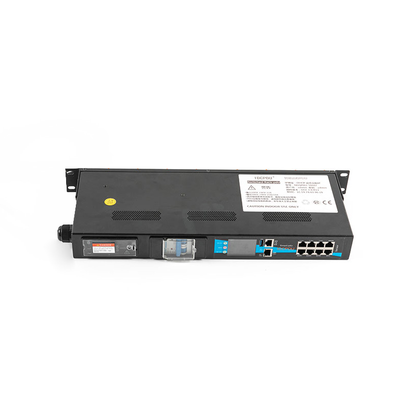 8-Outlet Horizontal TCP/IP Sensor Breaker eco Smart Rack Pdu 1U